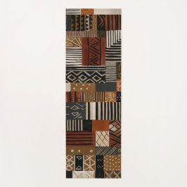 Variations of African motifs in earth tones Yogamatte