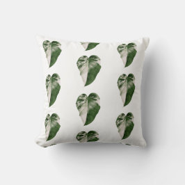Variegated Monstera Heart Leaf Botanical Kissen