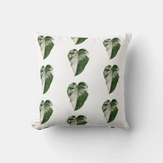 Variegated Monstera Heart Leaf Botanical Kissen