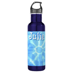 Variegierte Blue Floral Daisies Blume Personalisie Edelstahlflasche