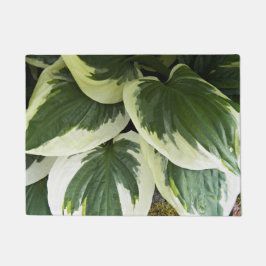 Variegierte Hosta Pflanze Floral Fußmatte