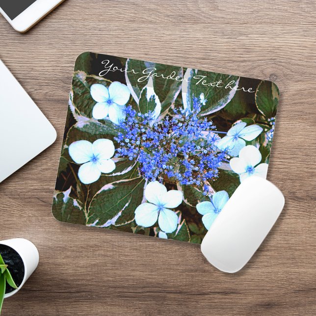 Variegierter Blue Hydrangea Mouse Pad Mousepad (Von Creator hochgeladen)
