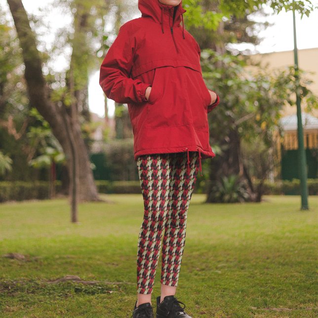 Variegiertes Poinsettia-Muster Leggings (In Situ)