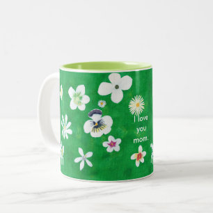 Varieté Weiße Blume Ich Liebe Sie Mama Tasse