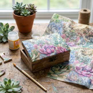 Variety Of Succulents  Seidenpapier