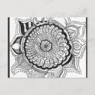 Variierte Mandala Postkarte