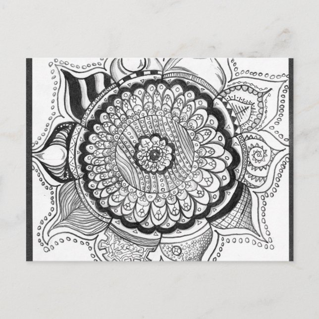 Variierte Mandala Postkarte (Vorderseite)