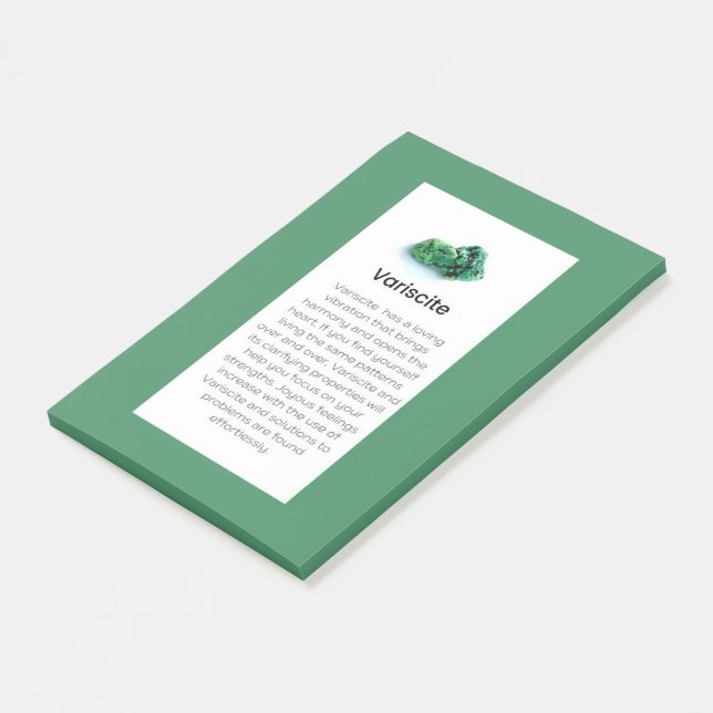 Variscite Crystal Meaning Jewelry Post-it Notes Post-it Klebezettel (angewinkelt)