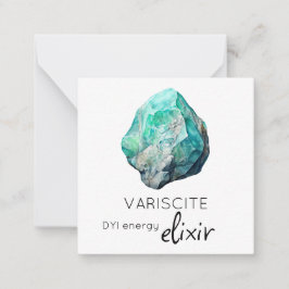 *~* Variscite Elixir Stone AP64 Flachnotiskarte Mitteilungskarte