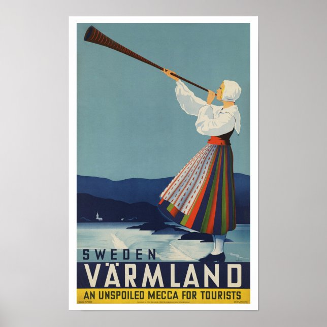 Varmland Schweden - Vintage Travel Poster (Vorne)
