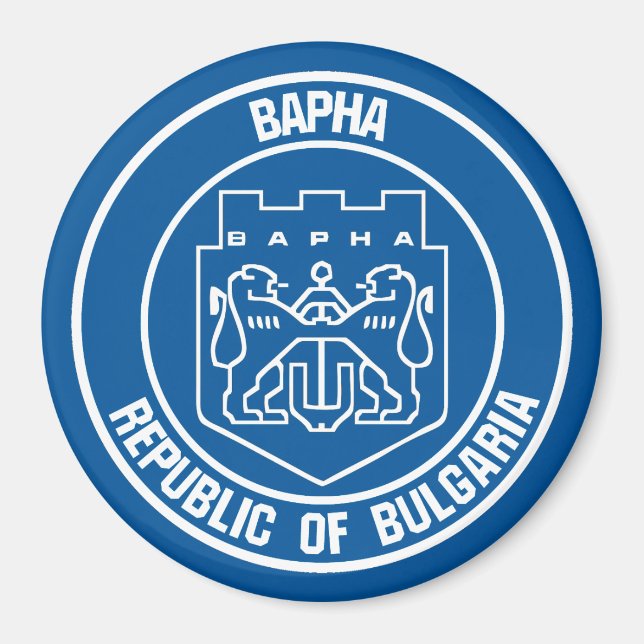 Varna Round Emblem Magnet (Vorne)