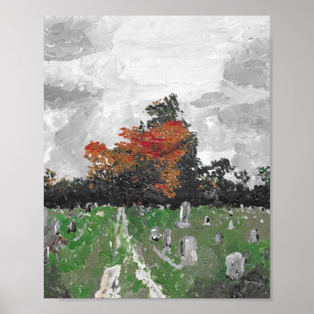 Varney Friedhof, Brunswick Maine, Print Poster (Vorne)