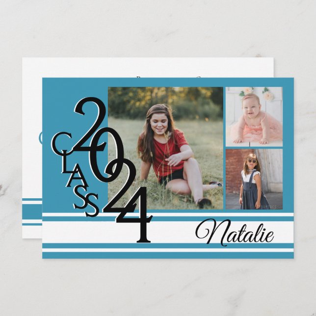 Varsity 2020 Abschluss Tri Foto Einladung (Vorne/Hinten)