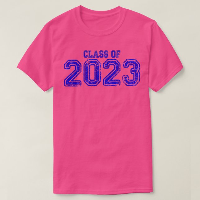 Varsity Blue Class von 2023 T-Shirt (Design vorne)
