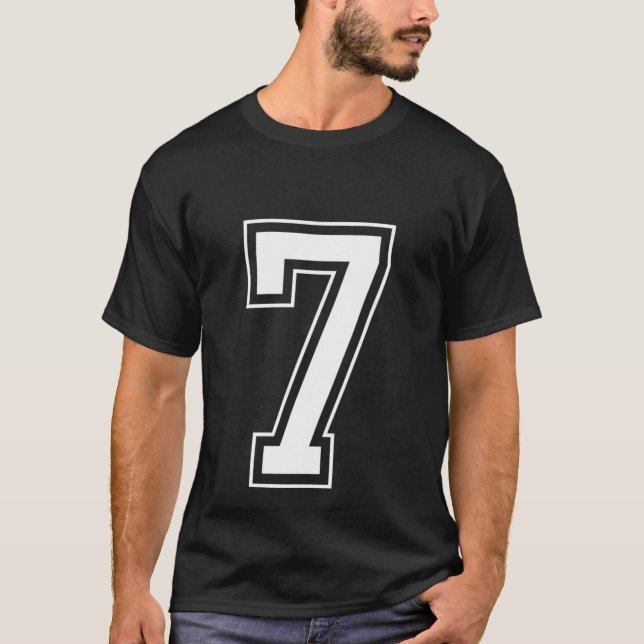 Varsity Jersey Nummer 7 T-Shirt (Vorderseite)