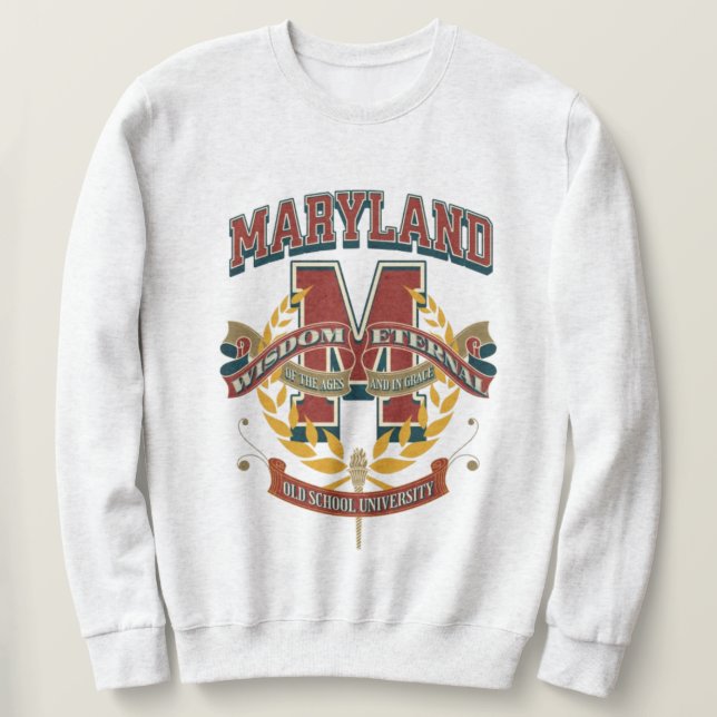 Varsity letter M University of Maryland  Sweatshirt (Design vorne)