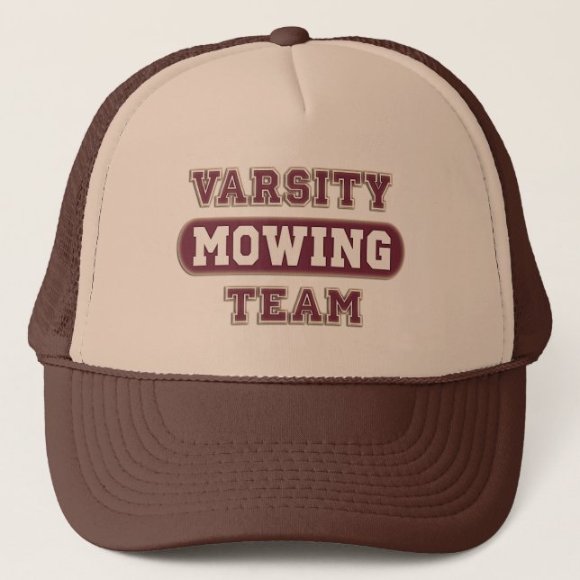 Varsity Mowing Team Trucker Hat Truckerkappe (Vorderseite)