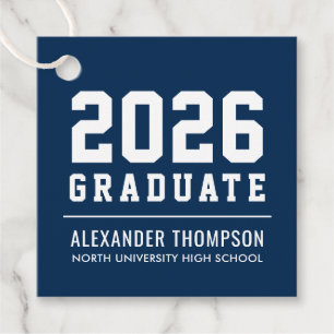 Varsity Navy Blau 2026 Absolvent Abschlussfeier Geschenkanhänger