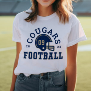 Varsity Navy Custom Football Team Mutter Tri-Blend Shirt