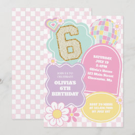 Varsity preppy pastellpflaster einladung