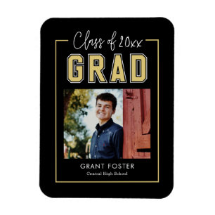 Varsity Pride EDITABLE FARBEN Abschluss Magnet