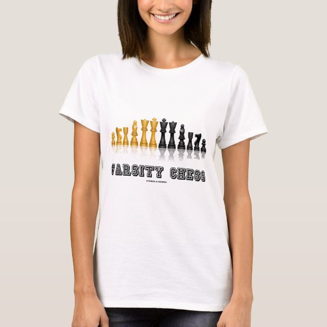 Varsity-Schach (reflektierendes Schach-Set) T-Shirt (Vorderseite)
