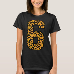 Varsity Six passende Nummer Team Sport Leopard 6 T-Shirt