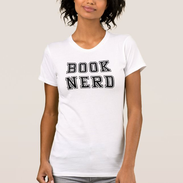 Varsity Style Book Nerd T-Shirt (Vorderseite)