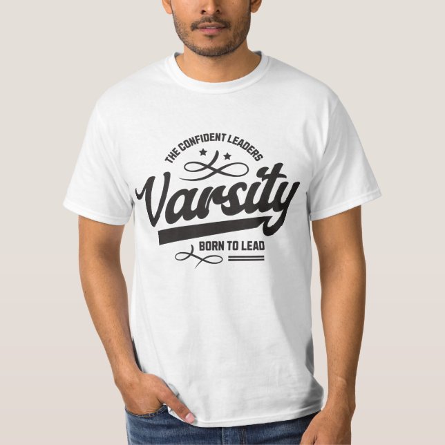 Varsity Style Typografy Graphic T-Shirt (Vorderseite)