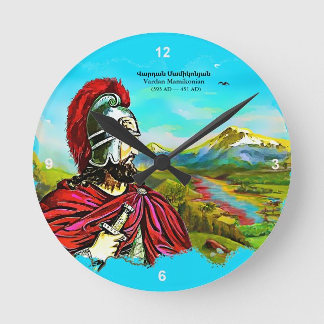 Vartan-Mamikonian Runde Wanduhr (Vorderseite)