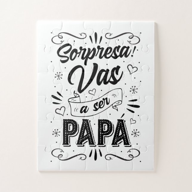 Vas a ser Papa Anuncio de Embarazo Artístico Puzzle (Vertikal)