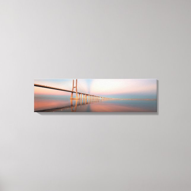 Vasco da Gama Bridge Panorama Leinwand Kunst, Dich (Vorderseite)
