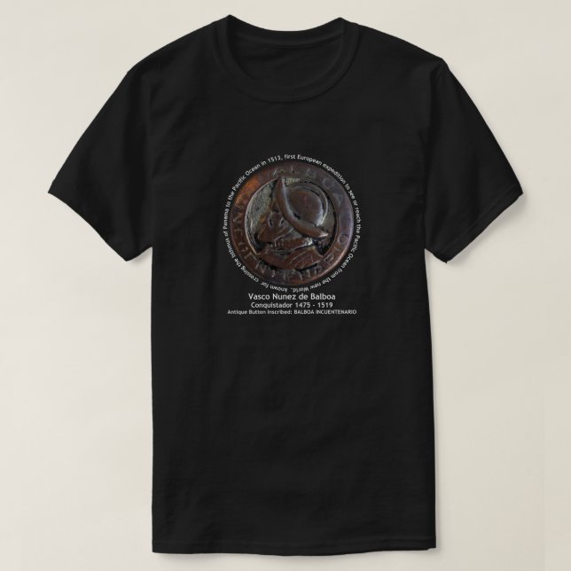 Vasco Nunez de Balboa Conquistador T-Shirt (Design vorne)