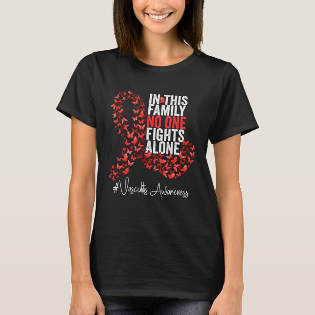 Vasculitis Awareness Month Red Ribbon T-Shirt (Vorderseite)