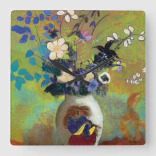 Vase au Guerrier Japonais (Japanese Warrior Vase) Quadratische Wanduhr