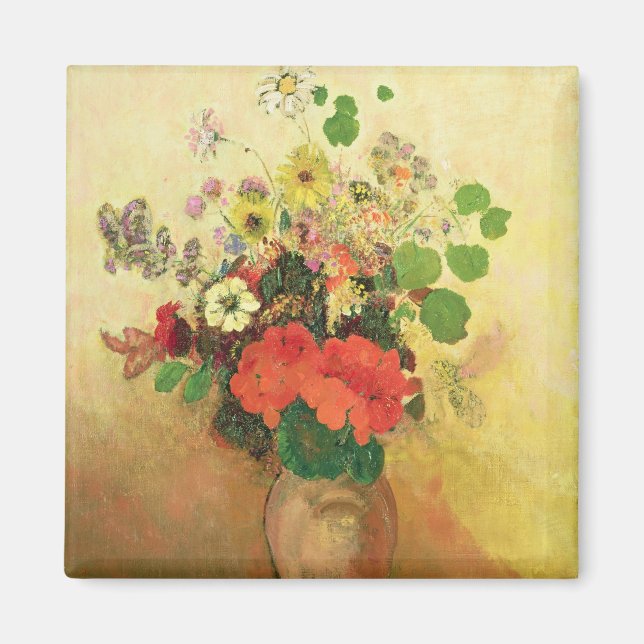 Vase aus Blume, c.1908-10 (Öl auf Leinwand) Magnet (Vorne)