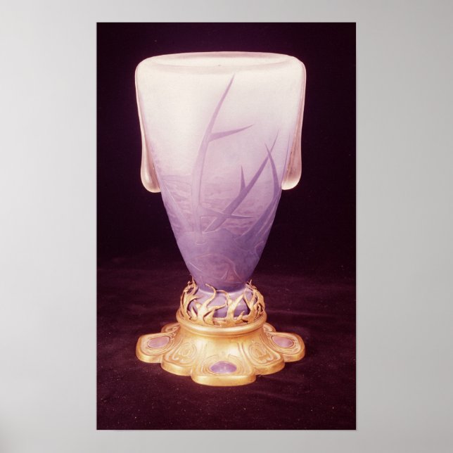 Vase aus Favrile mit ormolaler Base Poster (Vorne)