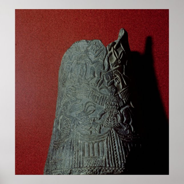 Vase aus Uruk 3. Jahrtausend v. Chr. Poster (Vorne)