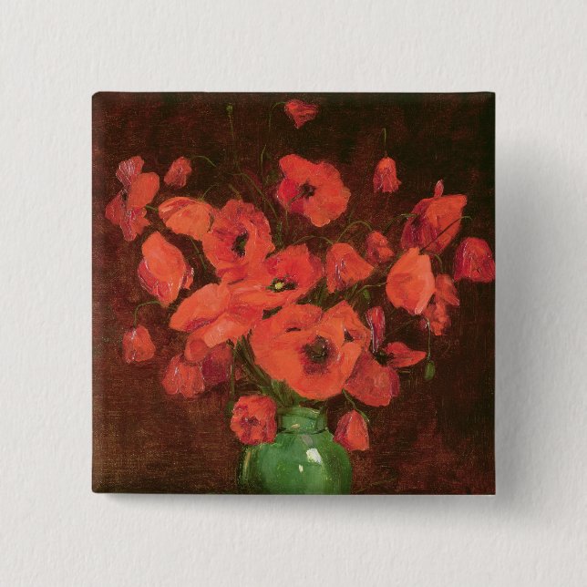 Vase Blumen 2 Button (Vorderseite)