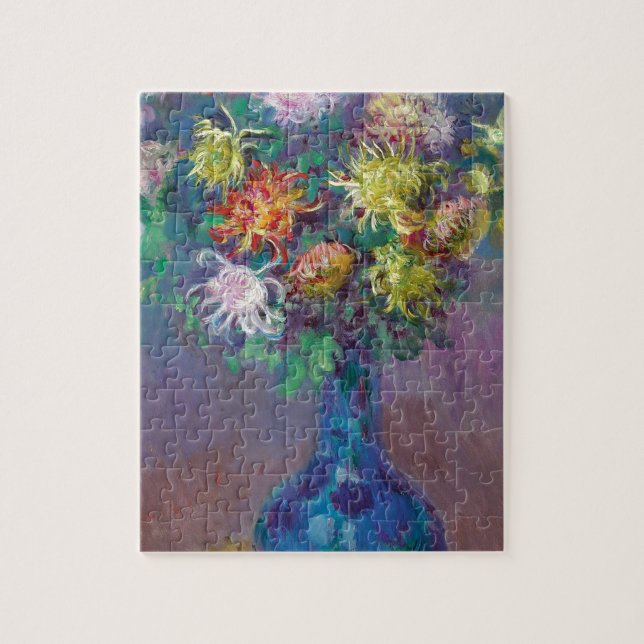 Vase Chrysanthemen Claude Monet Puzzle (Vertikal)