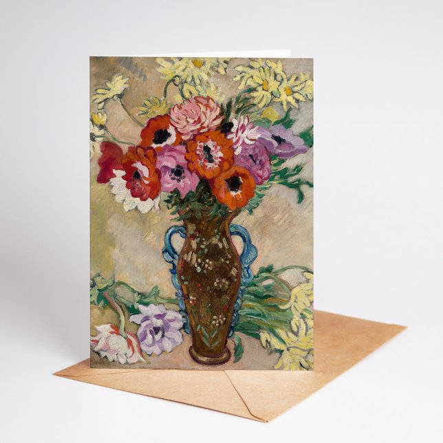 Vase dekoriert mit Anemonen | Louis Valtat Karte (Von Creator hochgeladen)