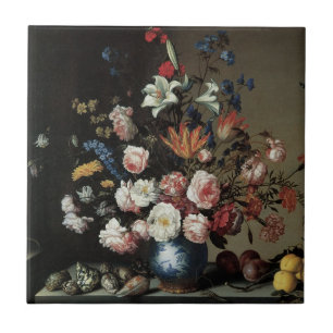Vase der Blume durch ein Fenster, Balthasar van de Fliese