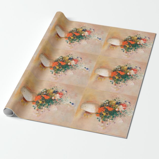 Vase der Blume durch Redon Post-Impressionist Geschenkpapier (Ungerollt)