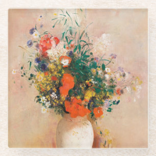 Vase der Blume durch Redon Post-Impressionist Glasuntersetzer