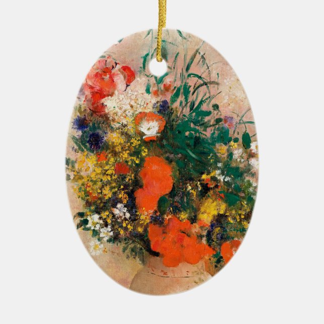 Vase der Blume durch Redon Post-Impressionist Keramik Ornament (Vorne)
