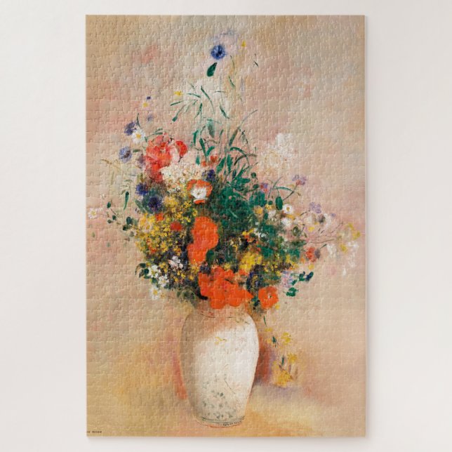 Vase der Blume durch Redon Post-Impressionist Puzzle (Vertikal)