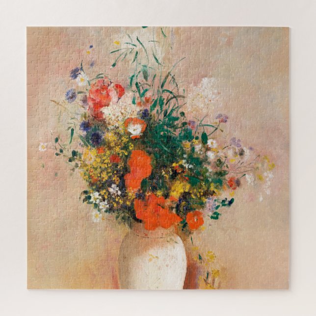 Vase der Blume durch Redon Post-Impressionist Puzzle (Vertikal)