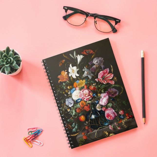 Vase der Blume | Jan Davidsz de Heem Notizblock (Von Creator hochgeladen)