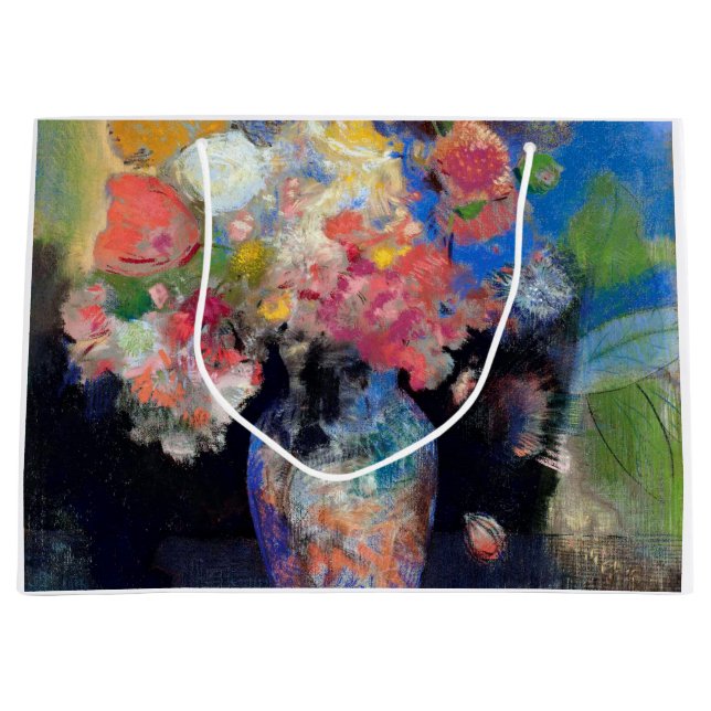 Vase der Blume, Redon Große Geschenktüte (Vorderseite)
