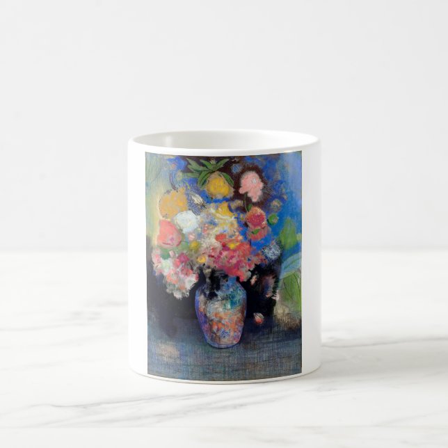 Vase der Blume, Redon Kaffeetasse (Mittel)